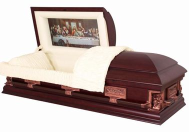 Cercueils en bois SWC06 de modèle de dernier dîner dans le peuplier Materail et l'intérieur de velours