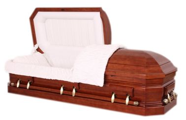 Intérieur en bois de crêpe de cercueils de conception de luxe 30 GV de délai de livraison de jours