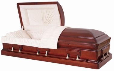 Cercueil en bois d'acajou solide compact, cercueils écologiques non toxiques